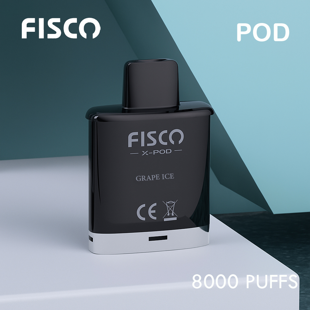 FISCO XPOD GRAPE ICE – 8000 PUFFS (POD ONLY)