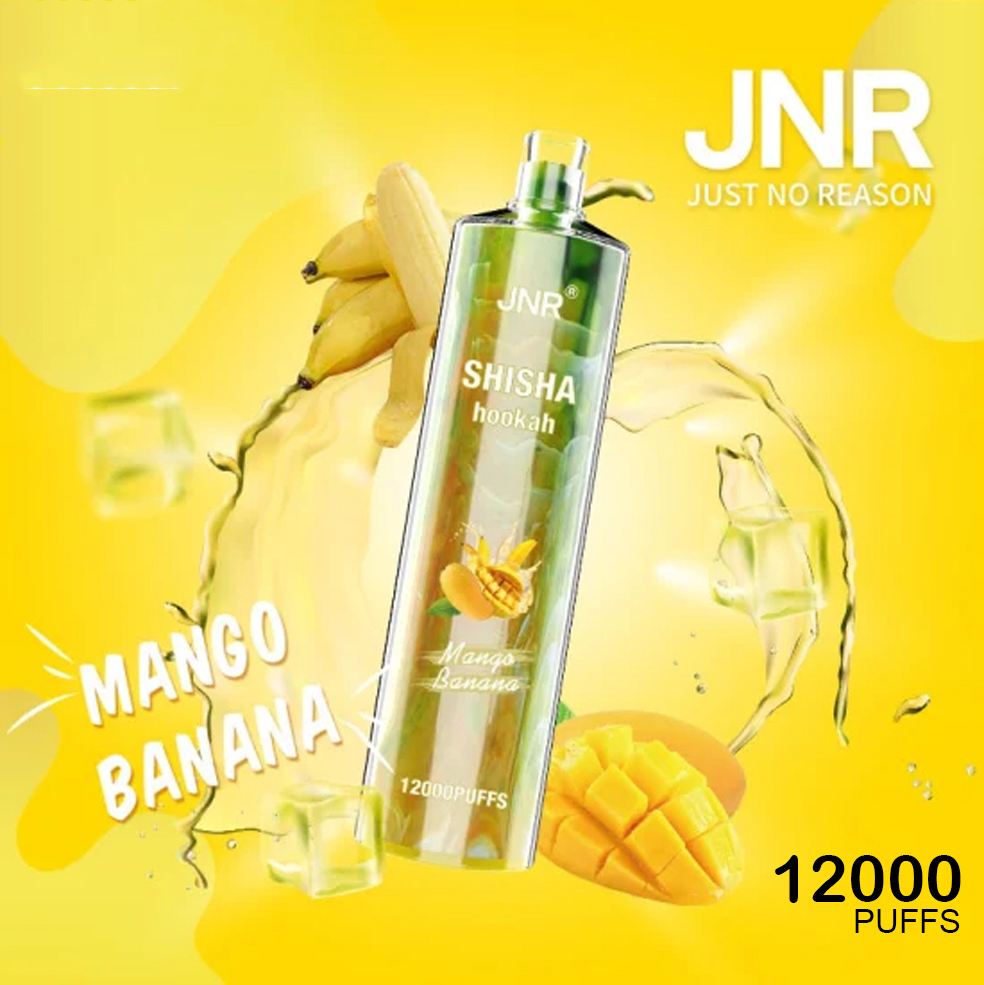 jnr shisha hookah – mango banana – 12000 puffs