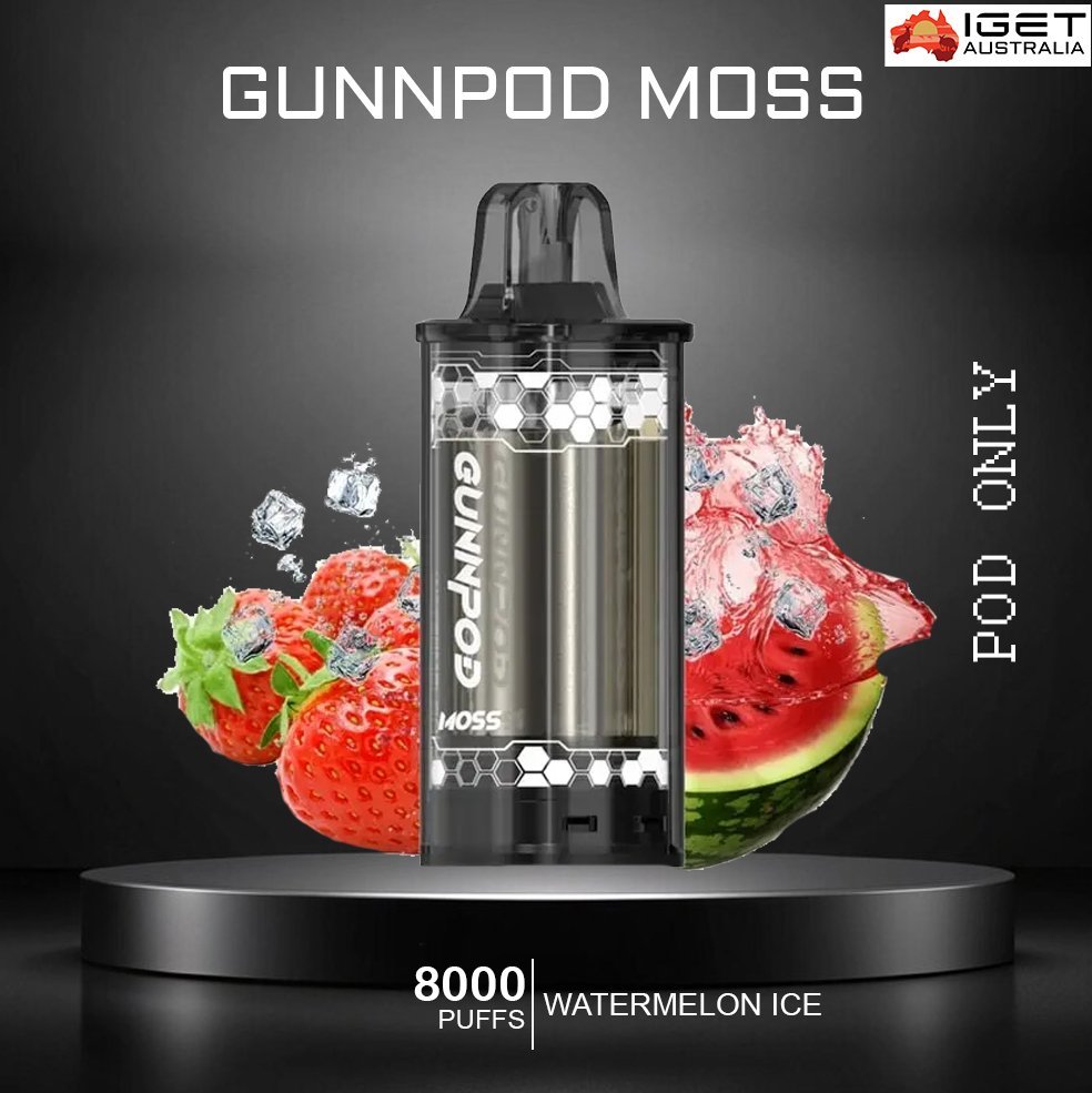 gunnpod moss – watermelon ice – 8000 puffs – pod only