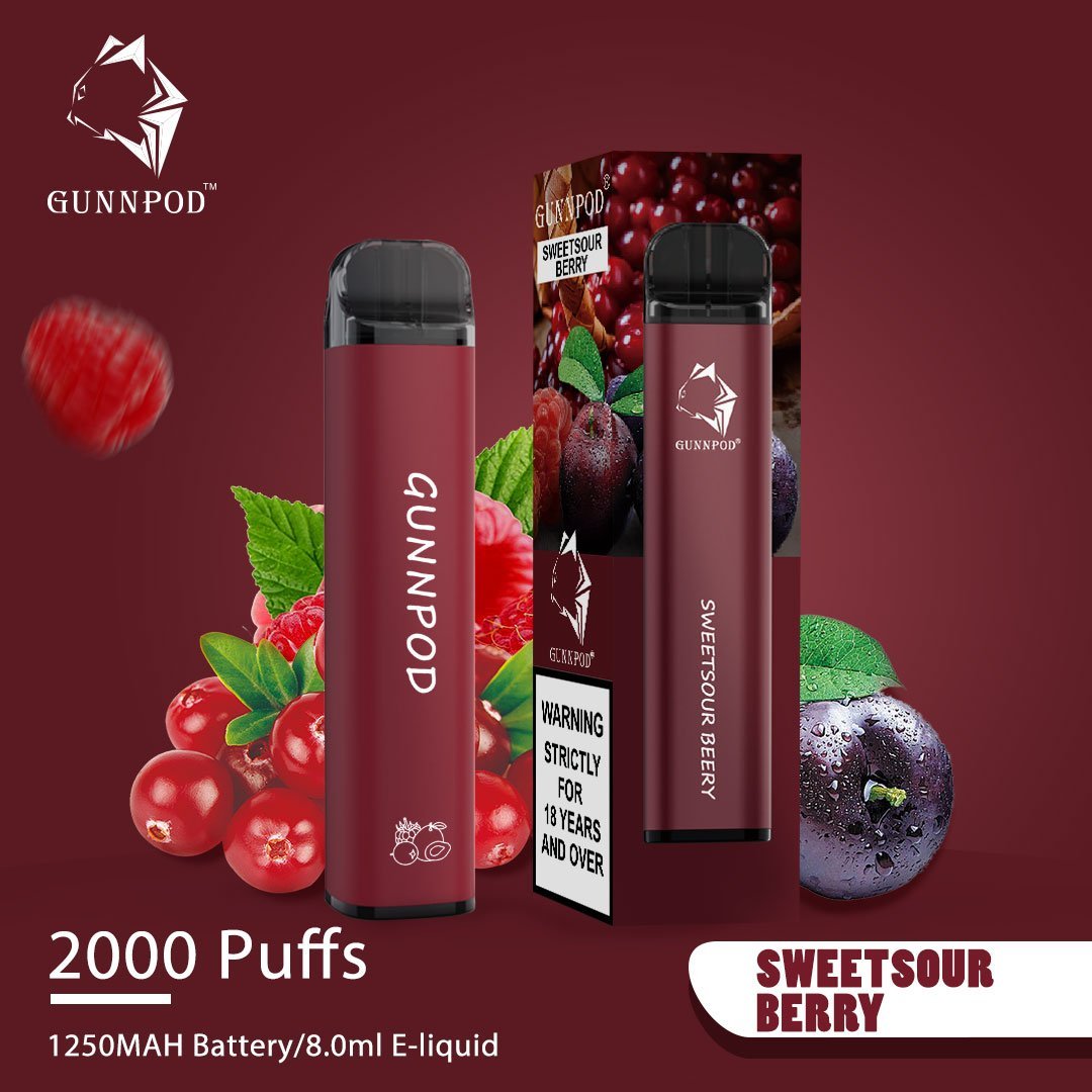 gunnpod sweetsour berry – 2000 puffs