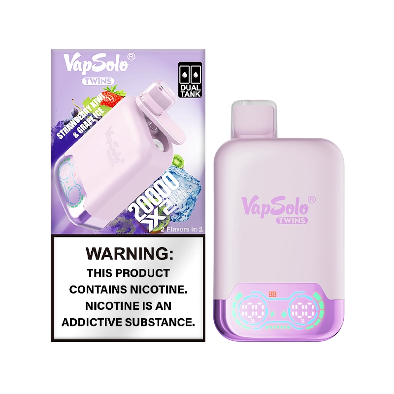 Vapsolo-Twins-20000-Grape-ice-Strawberry-kiwi VapSolo Twins 20000 Puffs Grape Ice & Strawberry Kiwi